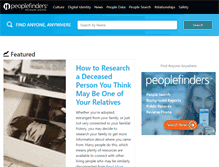 Tablet Screenshot of blog.peoplefinders.com
